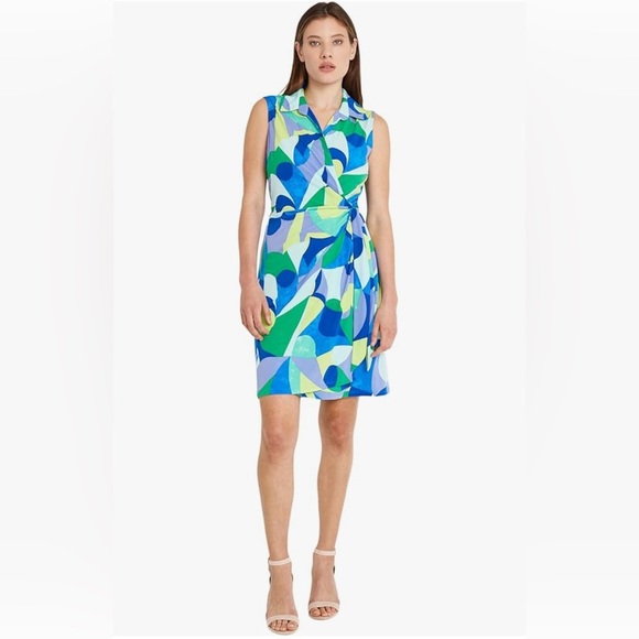 NWT Donna Morgan Wrap Collared Dress Size 16 - Picture 1 of 8